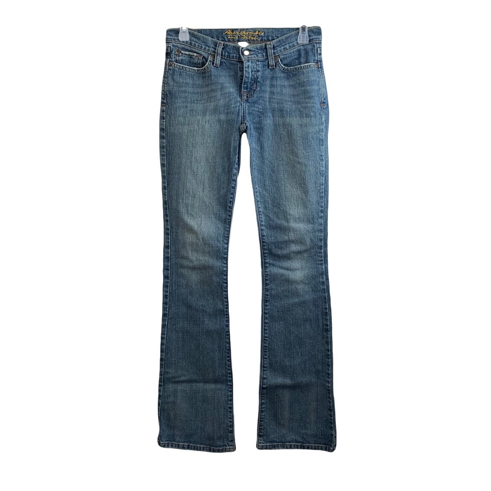 Abercrombie and Fitch Womens Medium Wash Medium Flare Jeans Size 0 Long